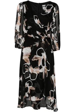 DKNY Abito midi a fiori