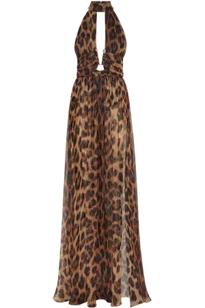 Philipp Plein Abito lungo leopardato