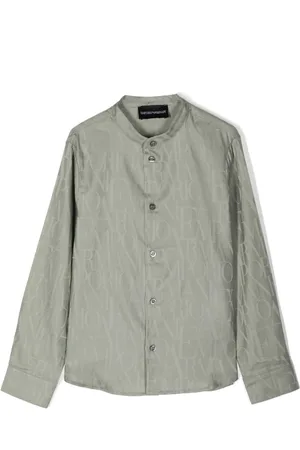 Emporio Armani Camicia con logo jacquard