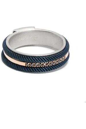 BARAKA Anello in oro rosa 18kt con diamanti e argento sterling