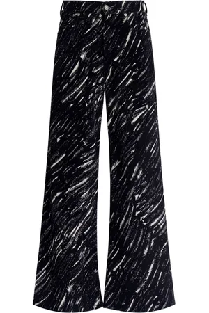Marni Pantaloni a gamba ampia con stampa grafica