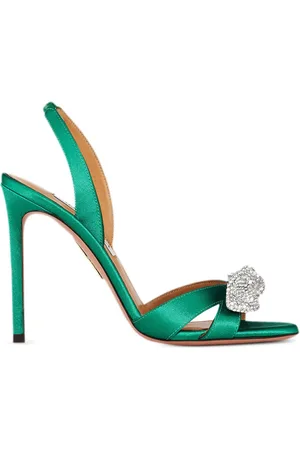 Aquazzura Sandali Very Bow Tie Crystal 105mm