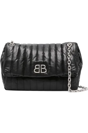 Balenciaga Borsa a spalla Monaco media trapuntata con catena