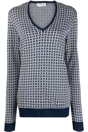 Hermès Top con effetto jacquard anni 