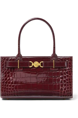 VERSACE Borsa tote con effetto coccodrillo Medusa 