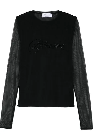 BLUMARINE T-shirt con strass