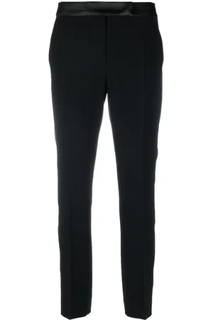Max Mara Pantaloni slim con bordo satinato