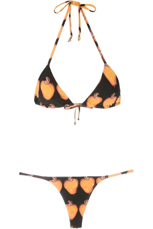 AMIR SLAMA Pear-print bikini set