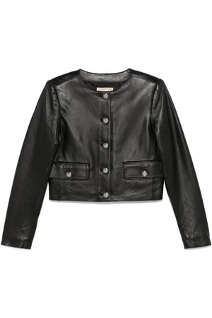 Michael Kors Giacca crop in pelle