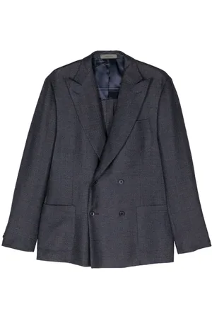 corneliani Blazer doppiopetto con revers a lancia