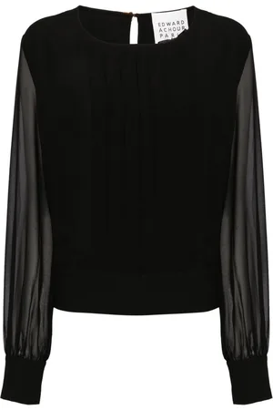 Edward Achour Paris Blusa semi trasparente