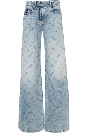 VERSACE Jeans dritti con logo