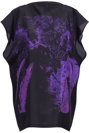 Maison Margiela Blusa smanicata con ruches