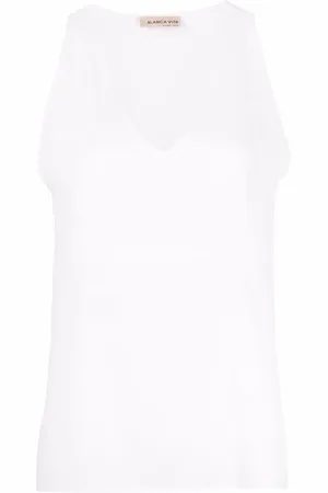 BLANCA Top con scollo a V