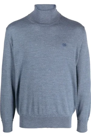 Etro Maglione a collo alto con ricamo Pegaso