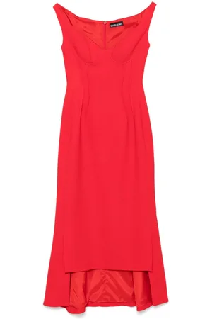 DAVID KOMA Abito midi con spalle scoperte