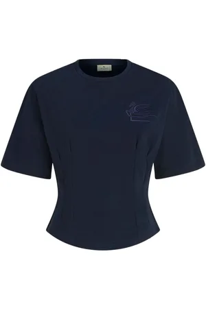 Etro T-shirt crop Pegaso