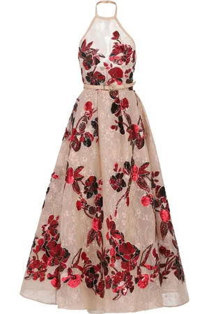 Elie saab Abito lungo svasato con paillettes