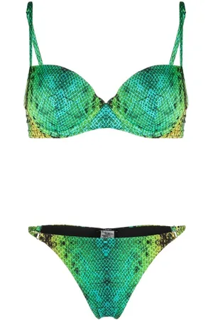 Noire Swimwear Bikini con stampa effetto serpente