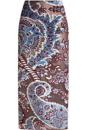 Etro Gonna midi con effetto jacquard