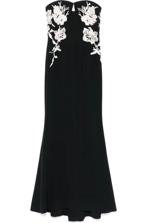 Elie saab Abito senza spalline con ricamo