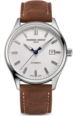Frederique Constant Orologio Classics Index Automatic 40mm in pelle di vitello, nubuck, acciaio inossidabile, cristallo zaffiro