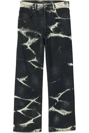 Purple Brand Jeans P018 Marble Coated a gamba ampia