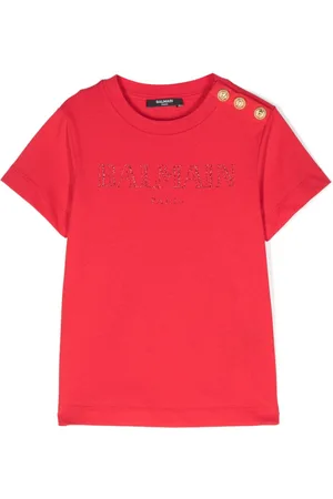 Balmain T-shirt con logo glitter