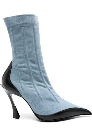MUGLER Stivaletti bicolore 95mm