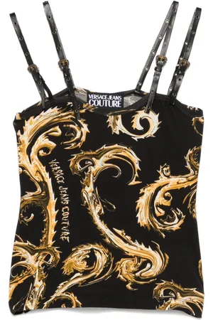 VERSACE Top con stampa Chromo Couture