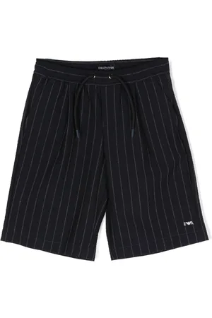 Emporio Armani Shorts a righe con ricamo