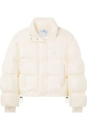Courrèges Piumino crop con ricamo