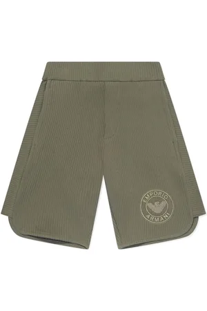 Emporio Armani Shorts a coste con ricamo