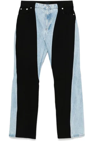 MUGLER Jeans dritti con design color-block