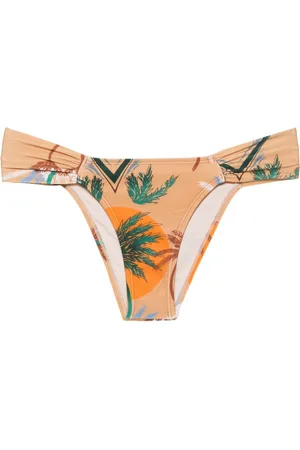 RAQUEL DINIZ Slip bikini con stampa Palm Tree