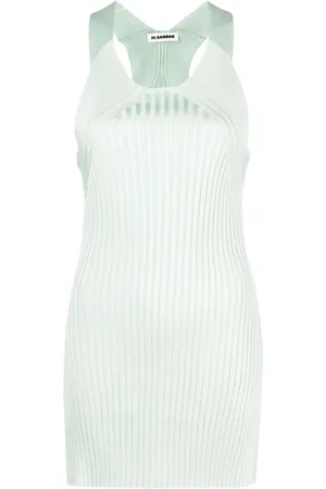 Jil Sander Top smanicato a coste