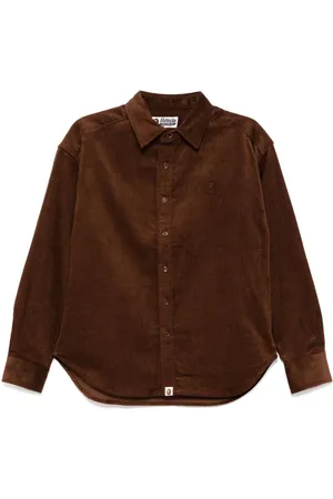 A Bathing Ape Camicia a coste con applicazione