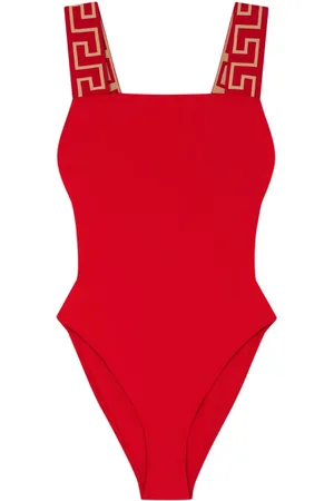 VERSACE Costume intero con bordo Greca
