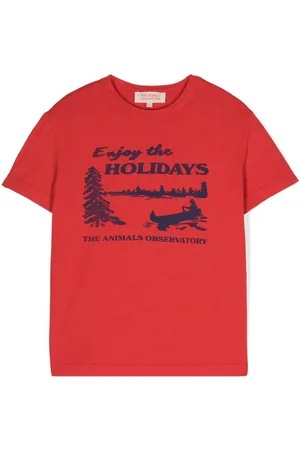 The Animals Observatory T-shirt con stampa Holidays Rooster
