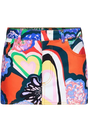 AREA Minigonna denim con stampa