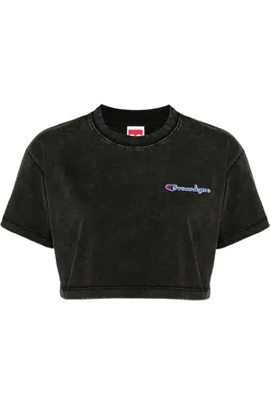 Ground Zero T-shirt crop con applicazione