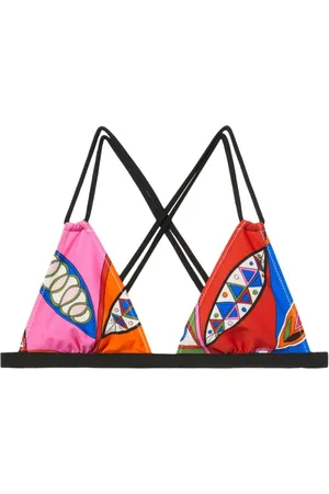 Puccini Top bikini con stampa geometrica