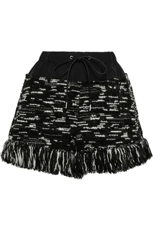 SACAI Shorts con frange