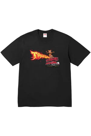 Supreme T-shirt Black Tail Black x Thrasher