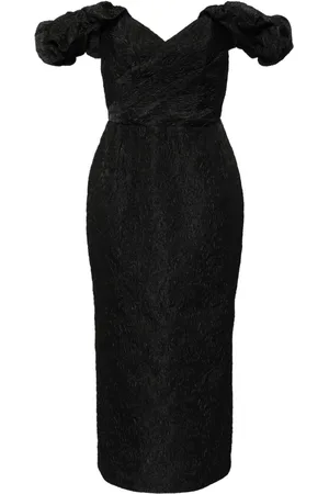 Marchesa Notte Abito midi in cloqu?? a fiori