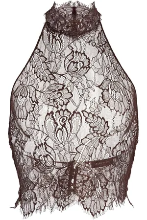 Retrofete Top Violet in pizzo