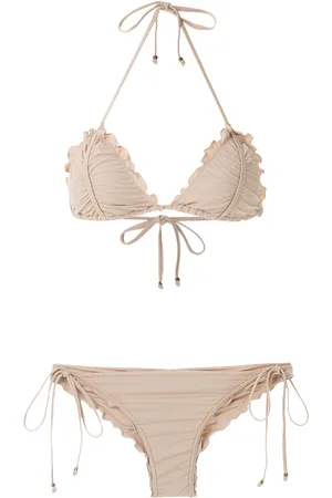AMIR SLAMA Set top e shorts con orlo a smerlo
