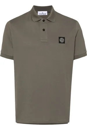 Stone Island Polo con applicazione Compass