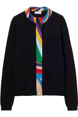 Puccini Cardigan con bordo multicolore