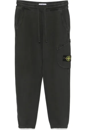 Stone Island Pantaloni sportivi con applicazione Compass